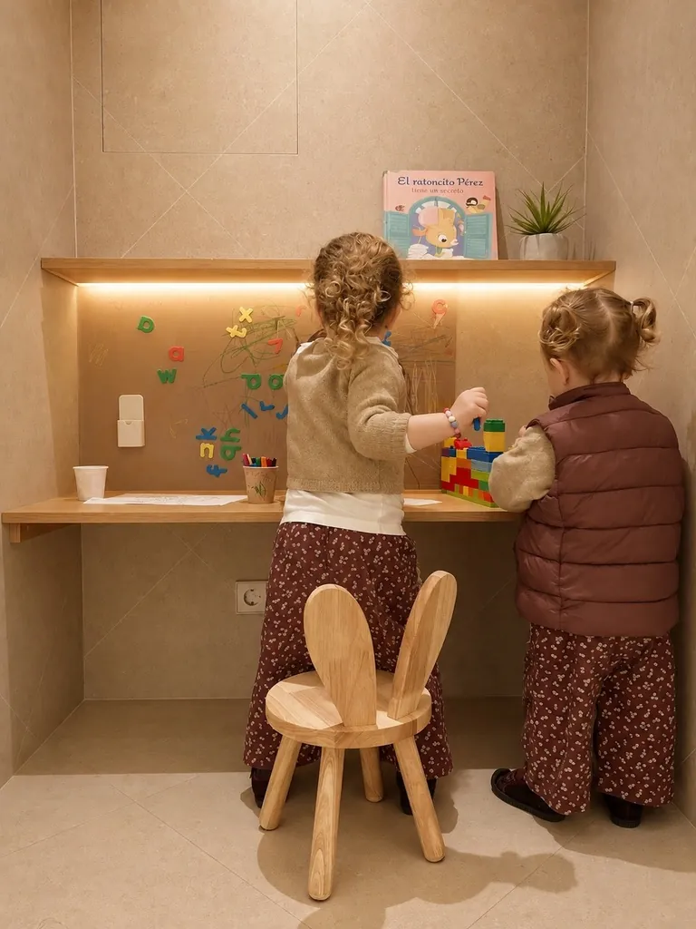 Rincón infantil de la clínica con niñas jugando
